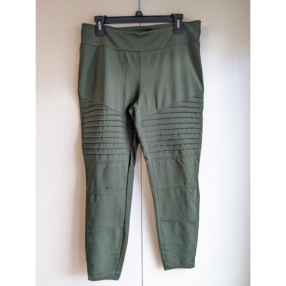 Luxe by Lularoe Women's Skinny Green Mid Rise Elastic Waist Legging Pant Size XL - Picture 1 of 5